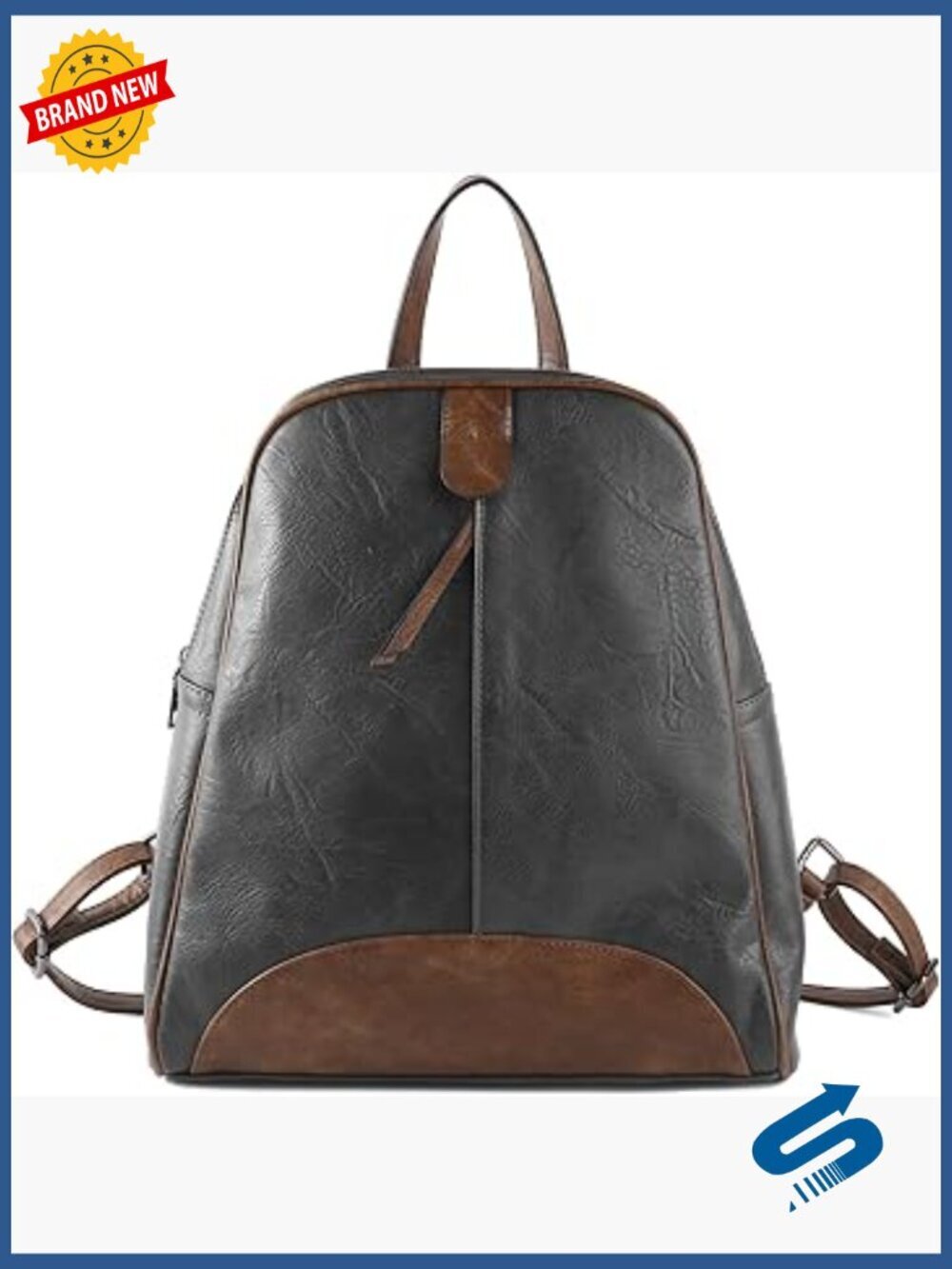 Vintage Leather Backpack Travel Fashion Ladies Shoulder Bag Wristlet